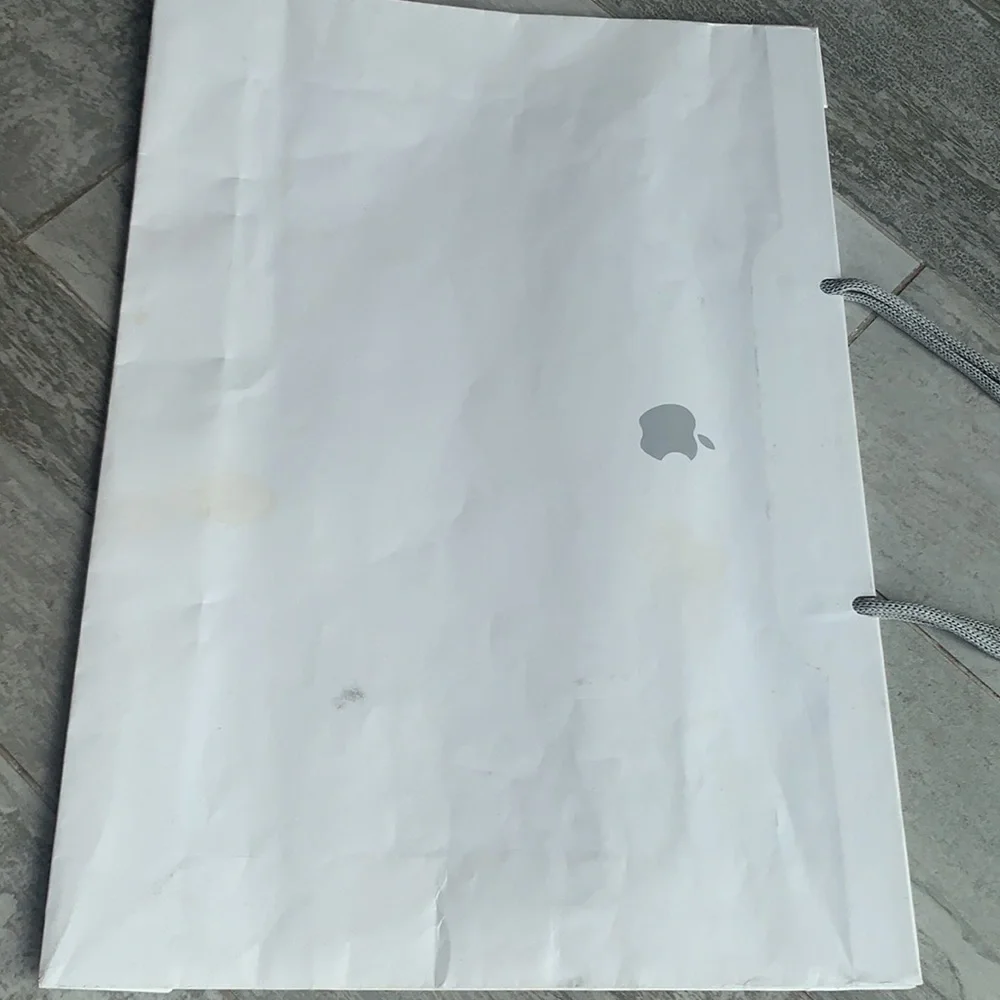 Apple Official Big & Small Paper Bag White Gray Set